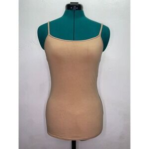 Express Best Loved Bra Cami Tan Nude Stretch Built-in Shelf Bra Camisole Y2K S/P
